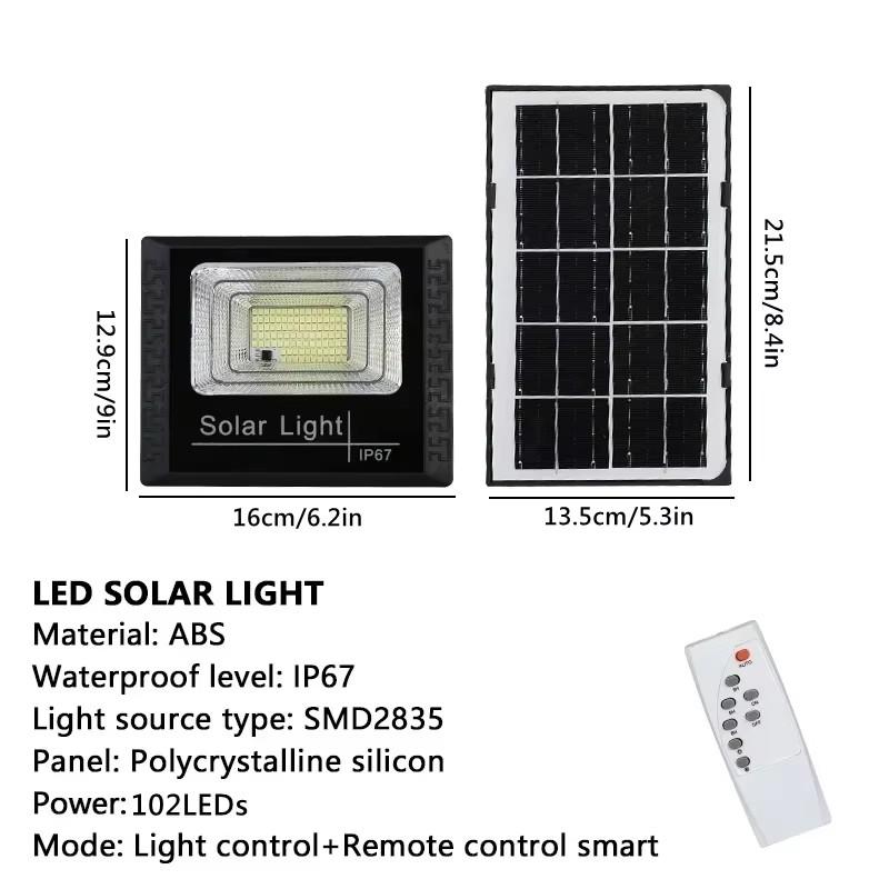 30-500W Solar Flood Lights with Remote Control Outdoor IP67 Waterproof Solar Powered Spotlight Solar Reflector Wall Lamps Hot