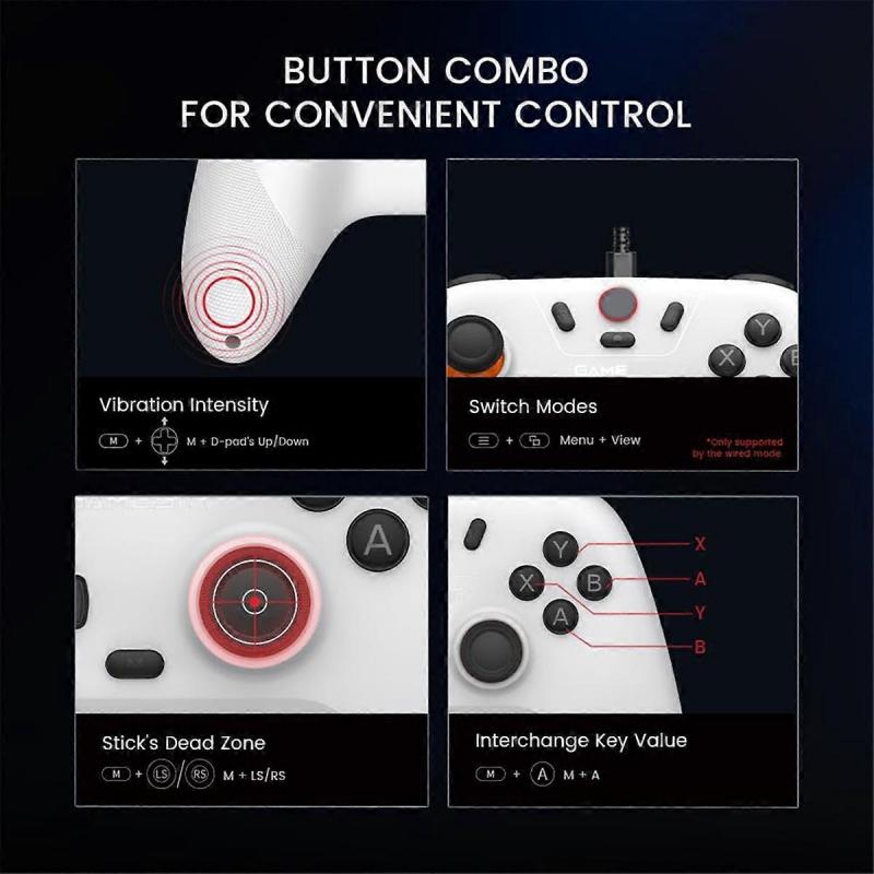 T4 Lite Wireless Controller Gamepad with Hall Effect Sensor for Switch IOS Android PC
