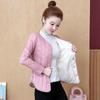 Women's Short Fleece-Lined Cotton Jacket: Lightweight, Thickened Inner for Winter 2025, Perfect for Moms