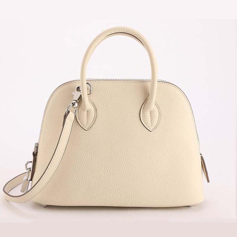 Cowhide Shell Bag, A Niche High-end Bowling Bag, A Mini Hand-held Single-shoulder Crossbody Women's Bag