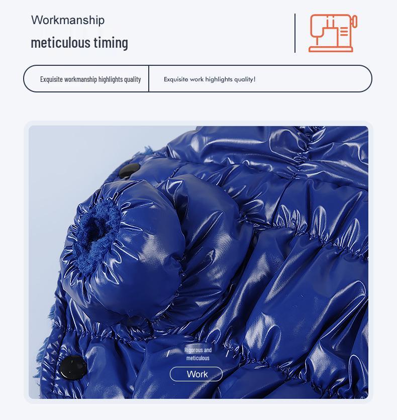 Warme Baumwoll-Hunde- und Katzenkleidung für Herbst/Winter - Vierbeiniges Design mit Schnalle für kleine Rassen wie Teddy, Bichon und Pomeranian