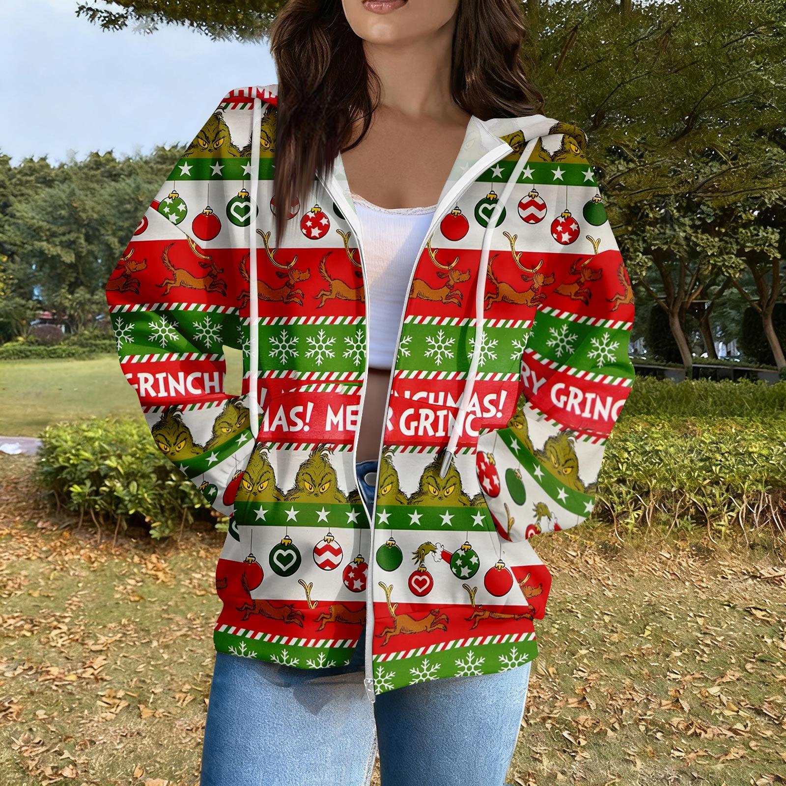 

Женская повседневная модная толстовка с длинным рукавом, на молнии, с принтом и капюшоном XL арбуз красный