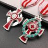 Austro Hungarian Silver Plated Oak Leaf Wreath, Red Cross Emblem, Pendant, Soviet Medal, Commemorative Medal,  Christmas Gift, Stocking Stuffers