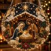 Acryl-Weihnachtsornamente Kunst-Hängeornament-Kit mit Kunstperlen, Leuchtende Feiertagsdekoration Langlebig für Baumfenster, DIY Festlicher Anhänger Heimparty