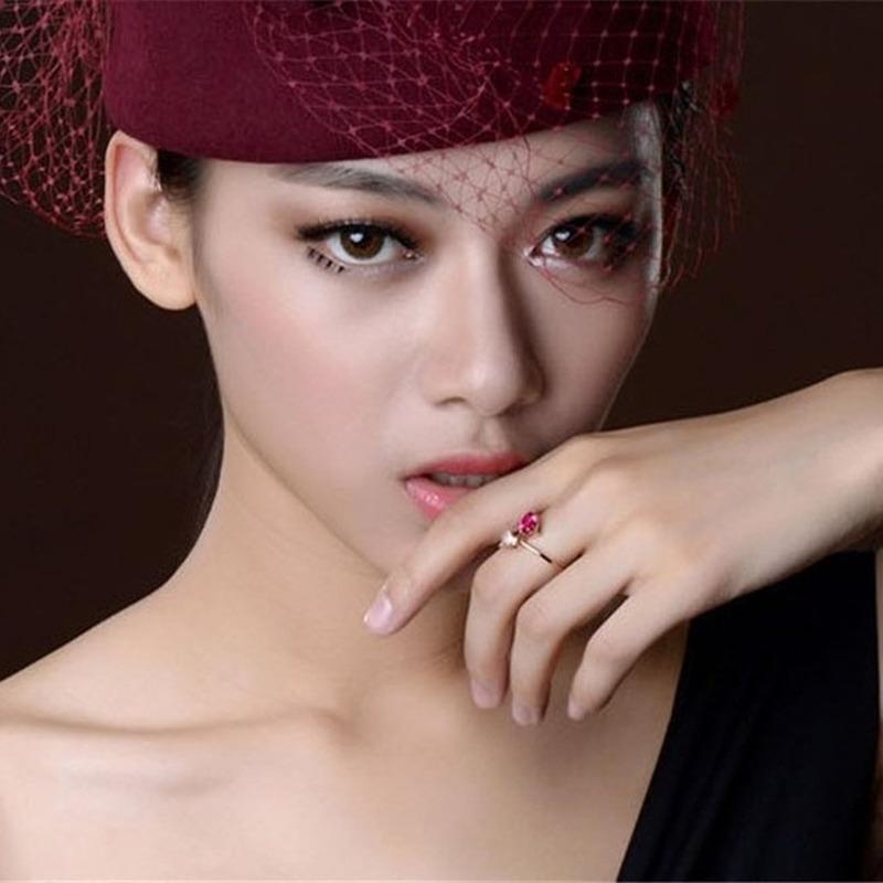 Sace Gems Klassisk kobberlegering Zircon Ring Dame Smykker Bryllupsløfte Festgave Åpen