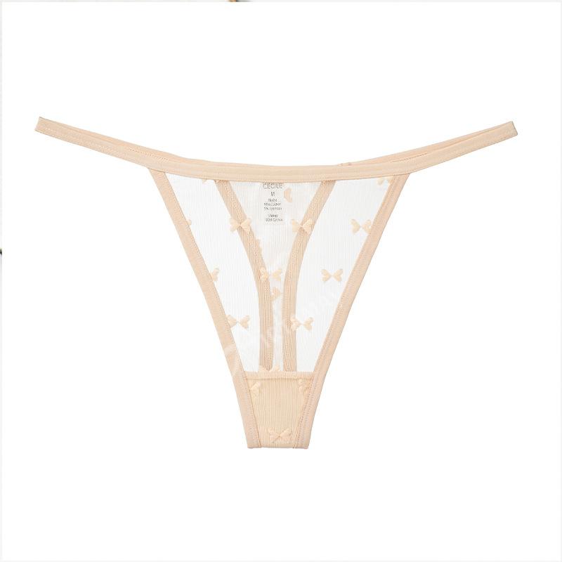 Sports yoga women's sexy coquettish lace panties women's mesh seamless panties European and American large-size T-pants