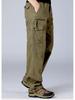Men's Multi-pocket Cotton Cargo Pants: Spring/Autumn Loose Fit