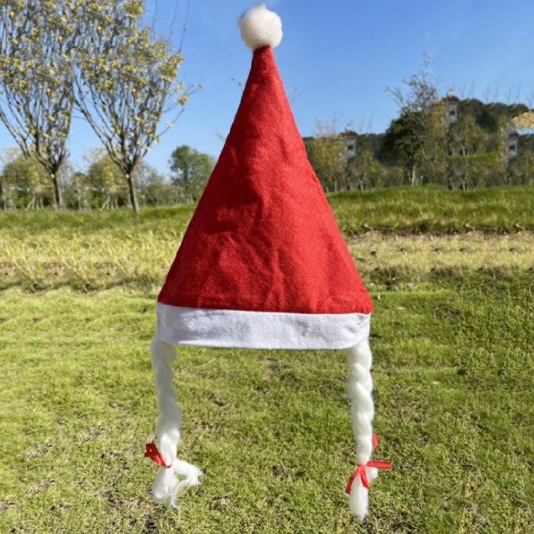 Christmas Hat Red Santa Hat Old Man Child Adult Xmas for Stage Performance Prop
