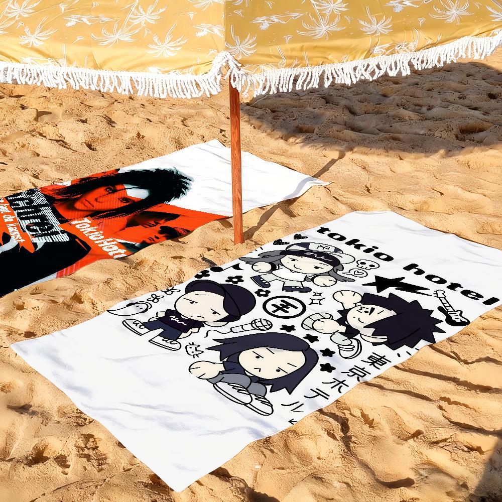 Rock Band t-Tokio Hotel Towel Drying Bath Towel Applicable To Light Swimming Camping Yoga Beach Out