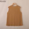 ZANZEA Women Summer V-Neck Casual Sleeveless Tank Tops