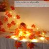 10-40 LED Künstlicher Herbst Ahornblätter Girlande LED Lichterkette für Weihnachtsdekoration Halloween Thanksgiving Party DIY Deko