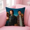 SSupernatural TV Series Cushion Cover Natural Linen Pillow Case DoubleSided Print Decorative Sofa Pillowcase Home Decor Gift