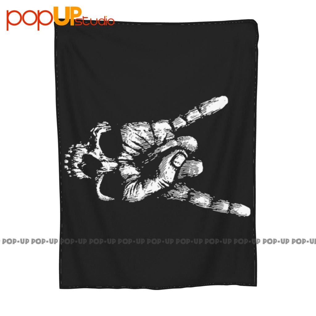 Vintage Skull Hand Sign Of The Horns Heavy Metal Rock N Roll Band Tattoo Ultra-Soft Blanket Quilt Winter Sofa Cover Bed Covers