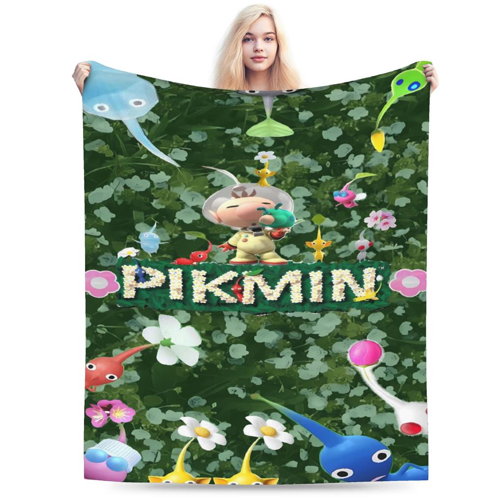 Pikmin Game Blanket Quality Super Warm  Throw Blanket Winter Kids Adult Living Room Fluffy Bedspread