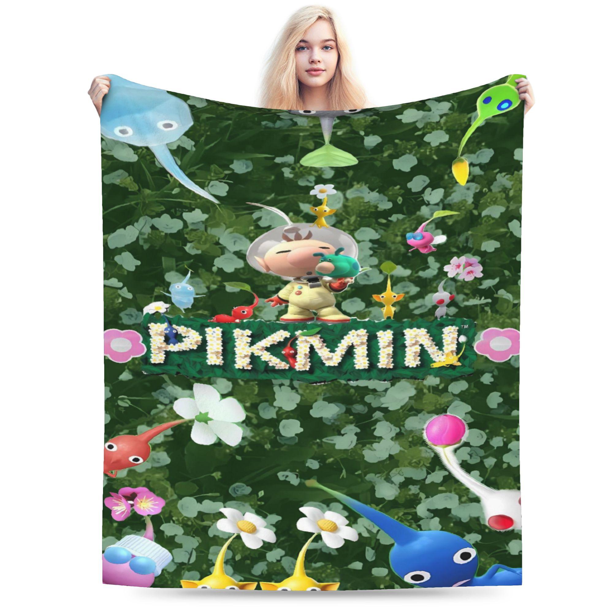 

Pikmin Game Blanket Quality Super Warm Throw Blanket Winter Kids Adult Living Room Fluffy Bedspread 75x90cm