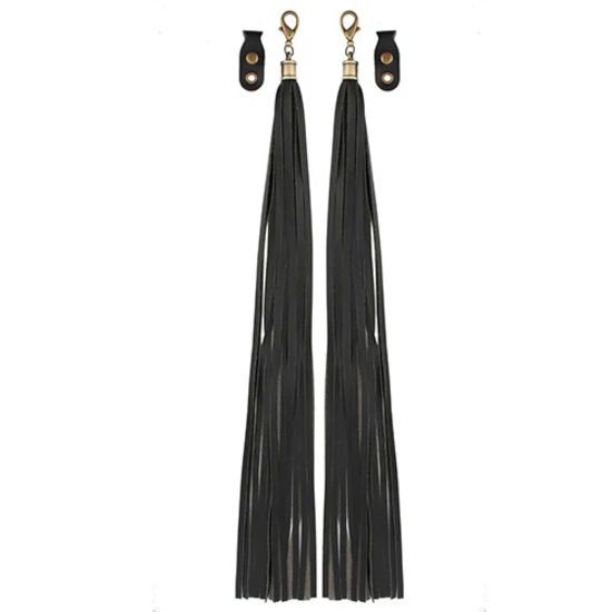 Motorcycle Brake Lever Leather Skull Rivet Fringe Cafe Racer Clutch Lever Grips Cover Tassels for Harley Indian Old School Bike