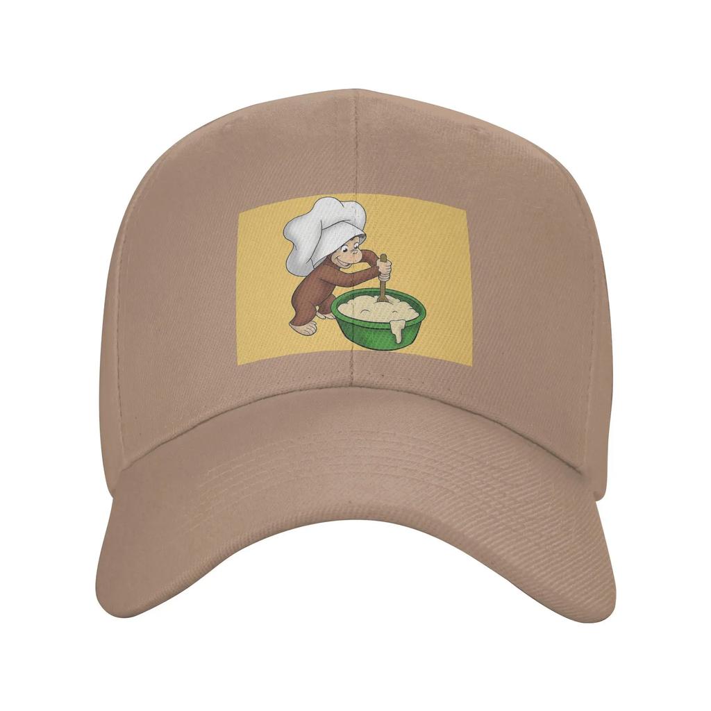 Unisex Baseball Hats Curious George baking a cake Outdoor Streetwear Summer Sports Baseball Caps Hip Hop Cap Casquette Hats