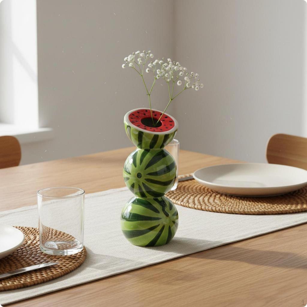 FruitShaped Flower Vase Nordic Style Fruit Bright Color Lemon Shaped Holder Orange