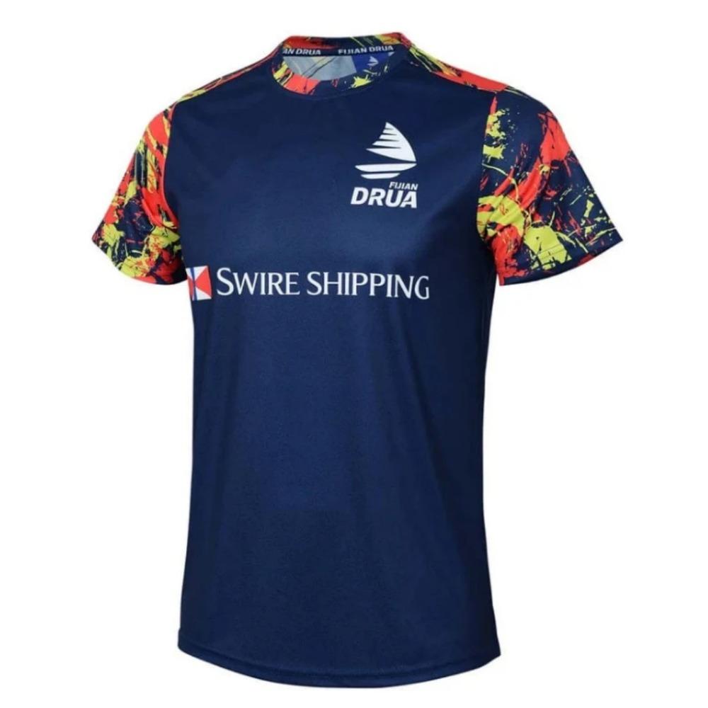 New 20263d T-Shirt Fiji 7s Rugby Shirt Fijian Drua Rugby Jersey Training Clothes Top Loose Sports Style