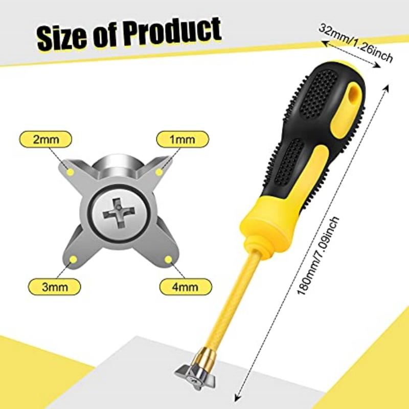 4 In 1 Tungsten Steel Grout Removal Tool Ceramic Tile Grout Remover Tile Gap Cleaner Cone for Floor Wall Seam Cleaning Hand Tool