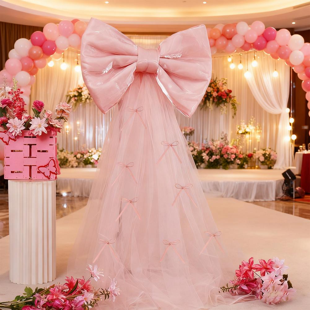 Wedding Bow Decoration Soft Lightweight Bow Extra Velvet Reusable Christmas Bow Tree Topper Holiday Ribbon Decoration
