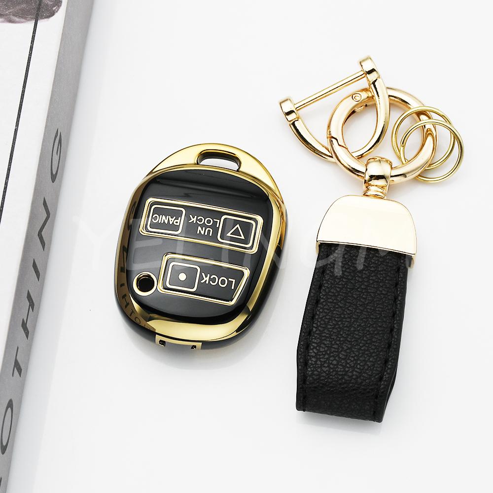 For Toyota Avensis Corolla Yaris Rav4 Key Fob Shell Cover Toy43 Toy47 Toy48 3 Buttons Tpu Car Remote Key Case Protector