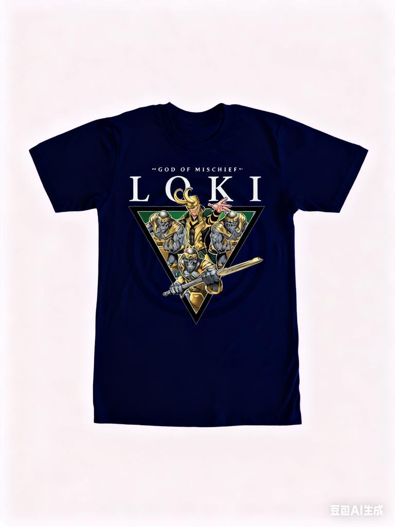 Originální 2026 Loki Bůh Zlomyselnosti Komiksový Potisk Nadměrné Velikosti Pánská a Dámská Trička s Krátkým Rukávem Uvolněného Střihu s Kulatým Výstřihem