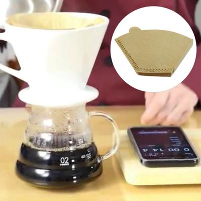 40/100 piezas de filtro de café de papel de calidad alimentaria desechable con forma de cono, taza para gotero de café, utensilio de cocina