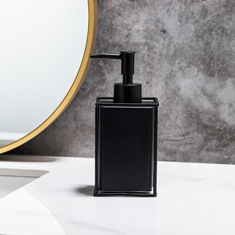 Home Ceramic Hand Sanitizer Bottle Matte Wrought Iron Bathroom Shower Gel Is Bottled and Pressed Into Soap Bottle Bathroom