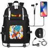 Vegeta Sun Wukong Dragon Ball Ultra USB Headphones Teen Student School Bag Men's and Women's Leisure Travel Backpack