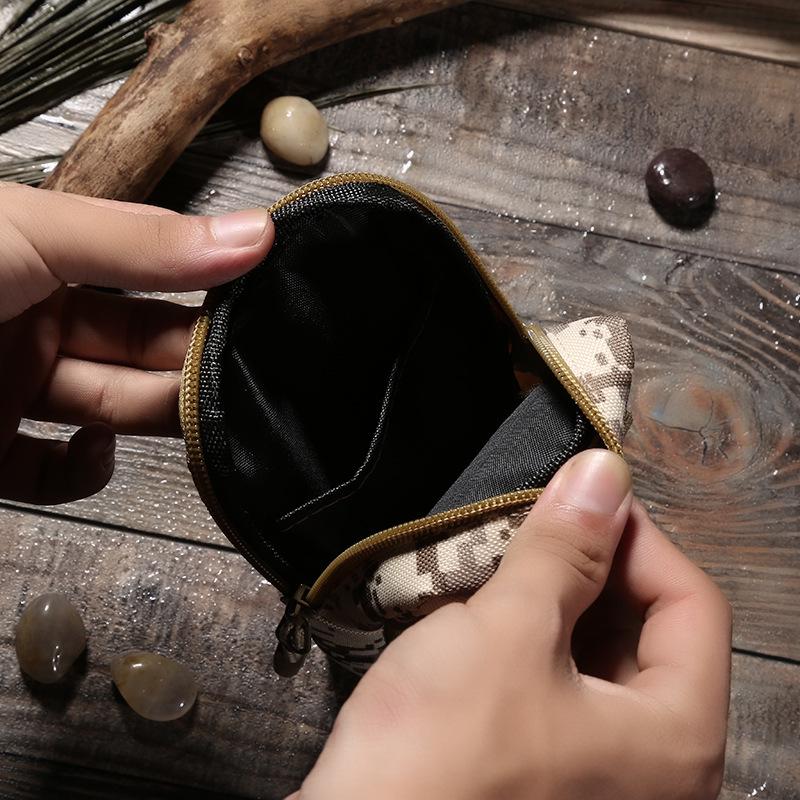 Camouflage Multifunctional Vertical Canvas Phone Waist Bag for Sports and Leisure