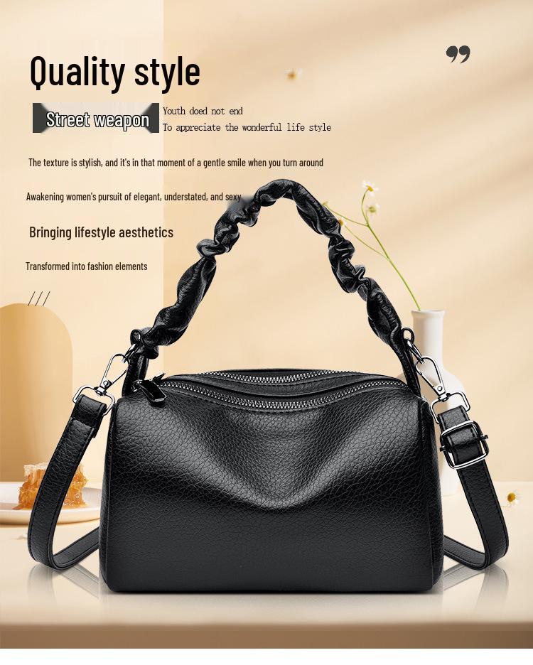 Women's Trendy Textured Crossbody Pillow Bag - High-End Niche Shoulder Handbag 2025