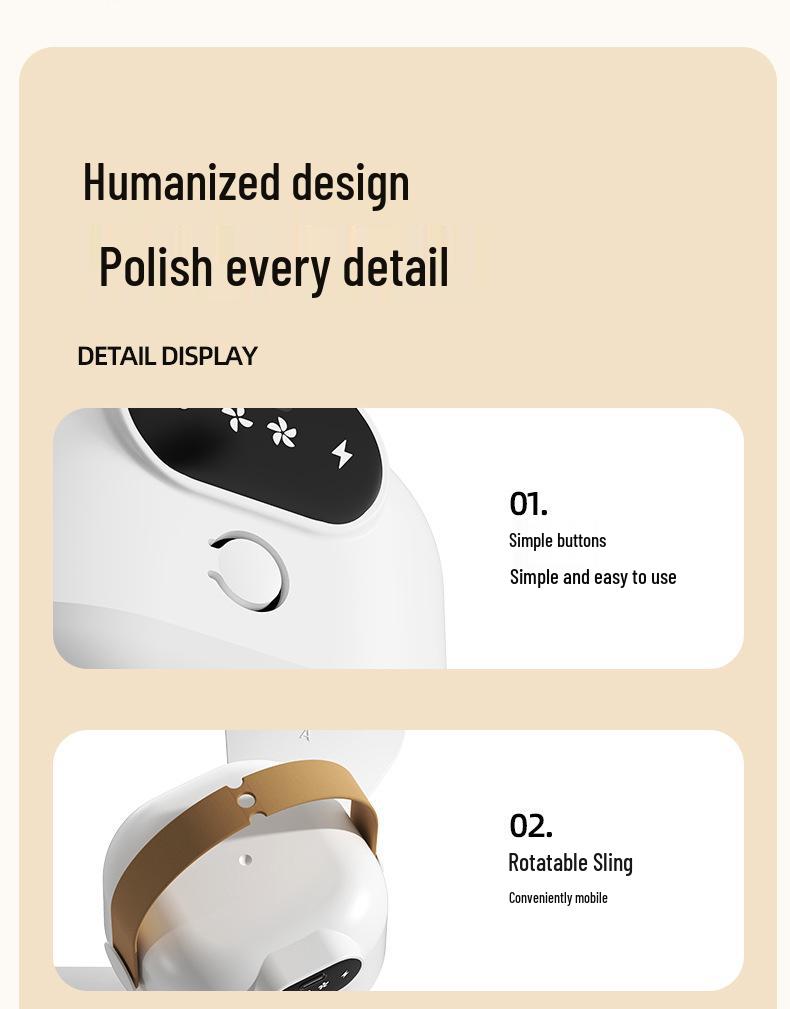 USB Rechargeable Ceiling Fan with Night Light & Remote Control for Dorms and Small Spaces