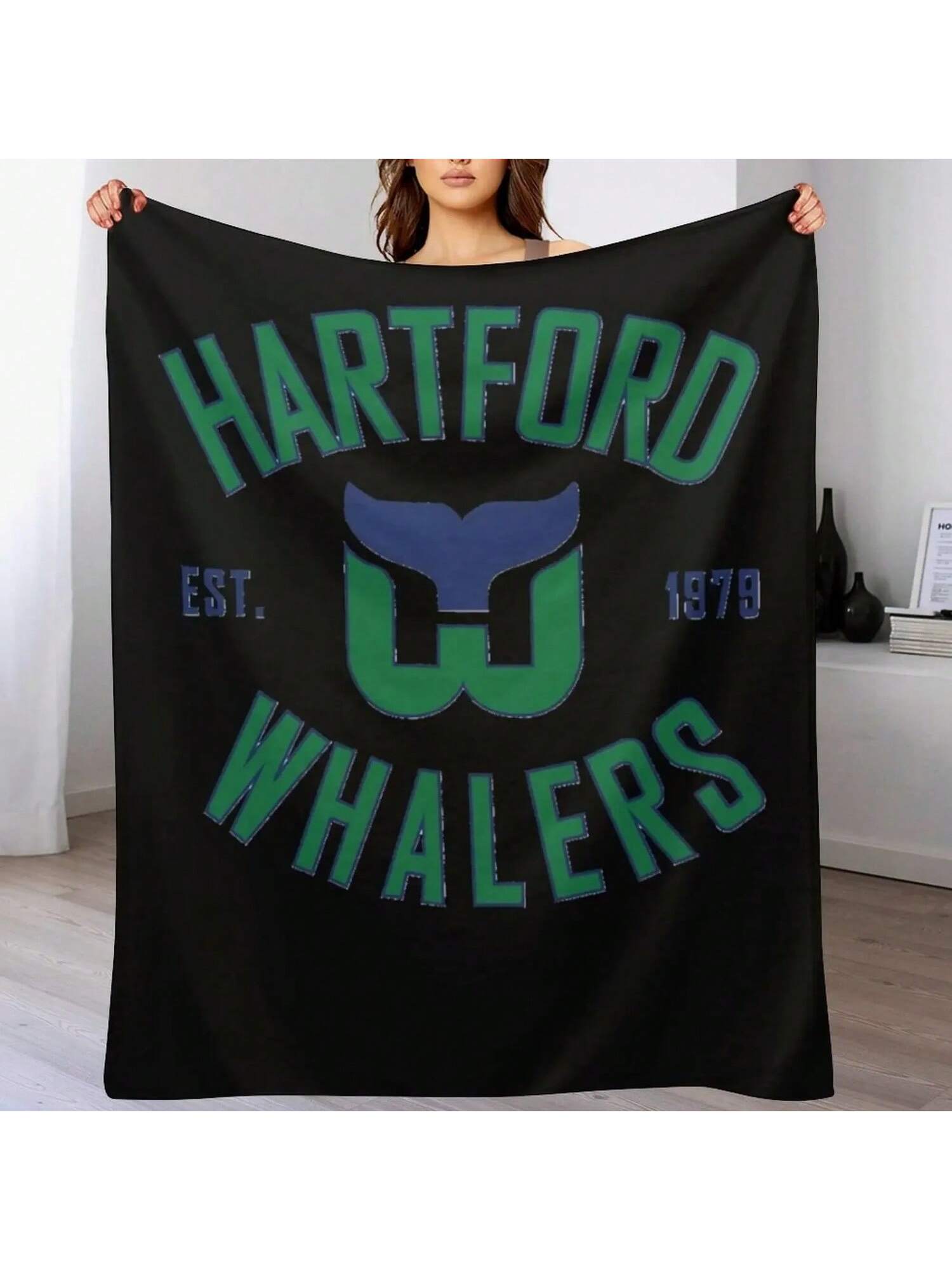 Hartford-Whalers-CT-Classic Throw Blanket Quilt Blankets For Bed Thin Luxury St Blankets 75X95CM