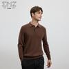 EMZ Men's Autumn Wool Sweater with Shirt Collar