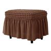 Thickened Bubble Grid Full-cover Skirt Elastic Rectangular Foot Pedal Cover for Home Hotel Footstool Cover Dustproof Cover