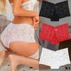 FINETOO 3 Adet Kadın Orta Bel Büyük Beden Dantelli Fileli Çiçekli Şeffaf Külot İç Çamaşırı Düz Dikişsiz İç Çamaşırı Lingerie