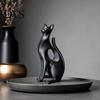 Desk Decorative Cat Figure 3D Printed Figurine, Modern Geometric Sculpture, Minimalist Art Burr-free Ornament Decor for Entryway Shelf, Lover