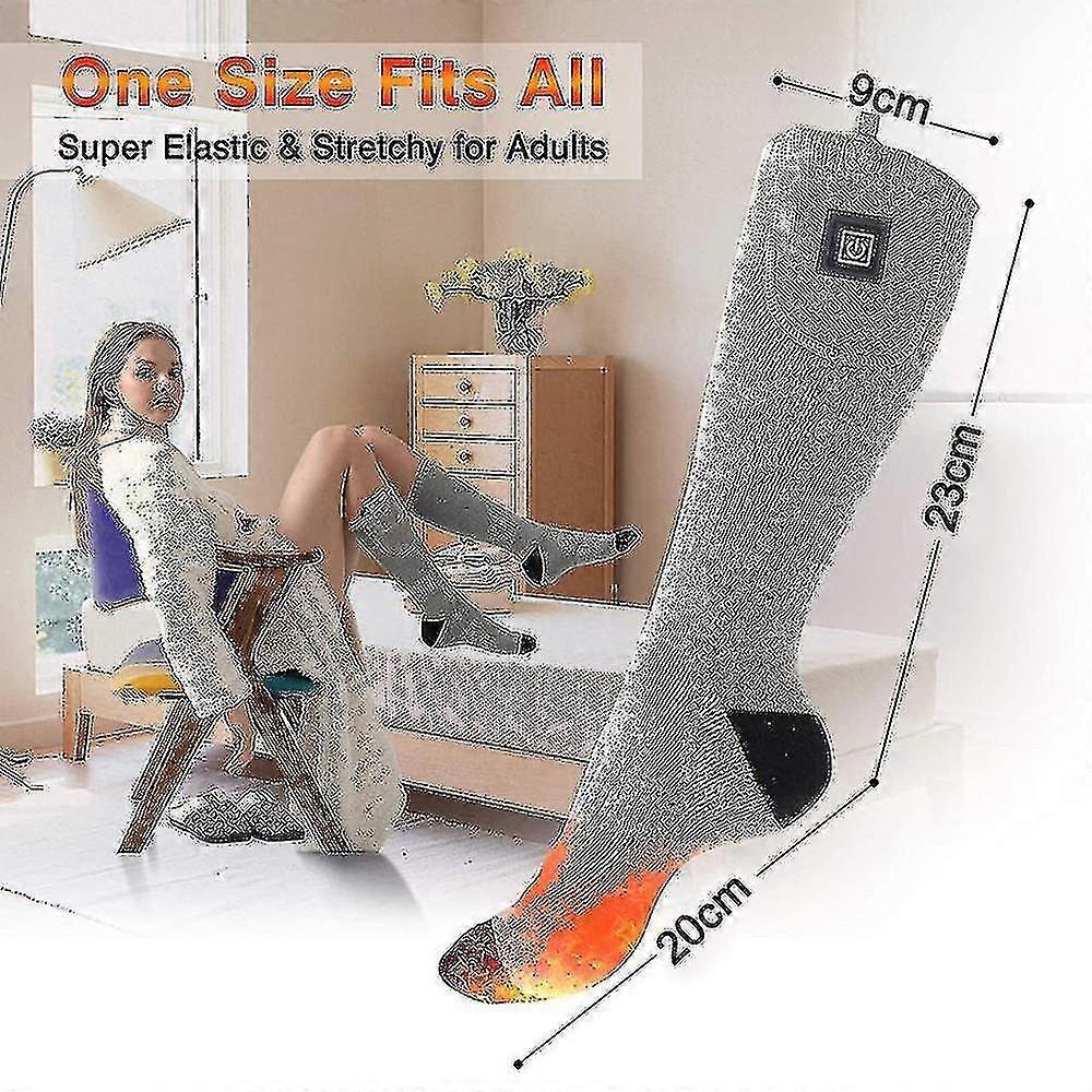 Heated Socks Rechargeable Electric Battery Unisex Thermal Foot Warmer - PJ