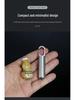 Stainless Steel Waterproof Pill Bottle Keychain - Portable Multi-Compartment EDC Storage.
