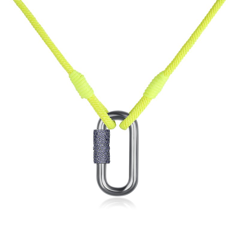 APM Monaco Ring buckle design, fashionable and simple, personalized trendy sequin pendant, women s gray AV997KBR