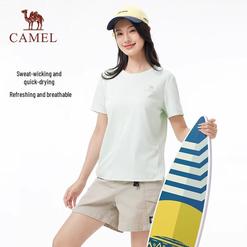 CAMEL Men's Quick-Dry Round Neck Short Sleeve T-Shirt A15BAVV051A