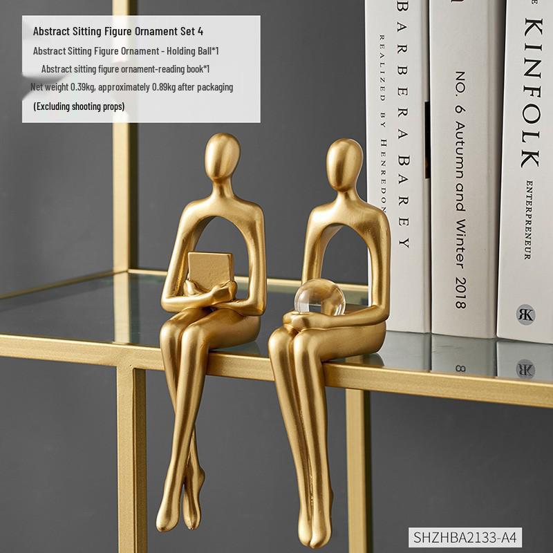 Modern Abstract Art Ornaments for Bookshelf or Living Room Display