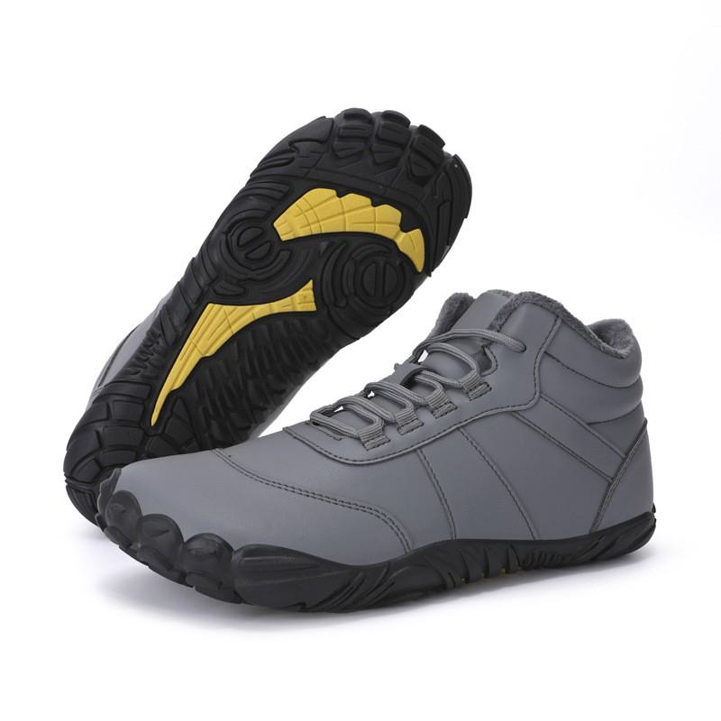 Warm Winter Snow Boots Men Women - Fleece Lined Short Calf Outdoor Slip-On Shoes With Anti-Slip Rubber Sole