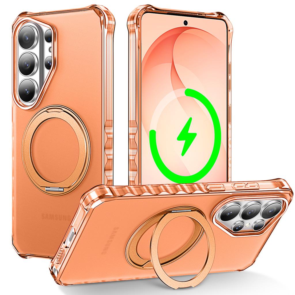Applicable to Samsung S26Ultra Wave Magnetic Stand Mobile Phone Case S26Plus Rotary Stand S26 Protective Case
