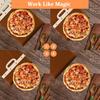 WIKHOSTAR Posuvná lopatka na pizzu, odnímatelná pro 12palcovou pizzu, dřevěná špachtle na pizzu s plachtami odolnými vůči vysokým teplotám