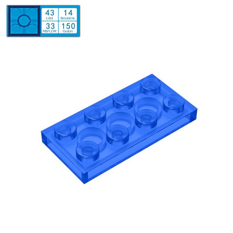BRICKE 2x4 Compatible Building Plates for LEGO 3020 MOC Parts - Small Thin Bricks
