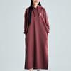 New MLB Long Sleeved Dresses Women's Burgundy 3FOPB0134-43BDS