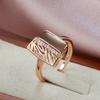 Luxury Glossy Hollow Flower Ring Women  Rose Gold Color Natural Zircon Wedding Bridal Ring Fashion Fine Daily Jewelry