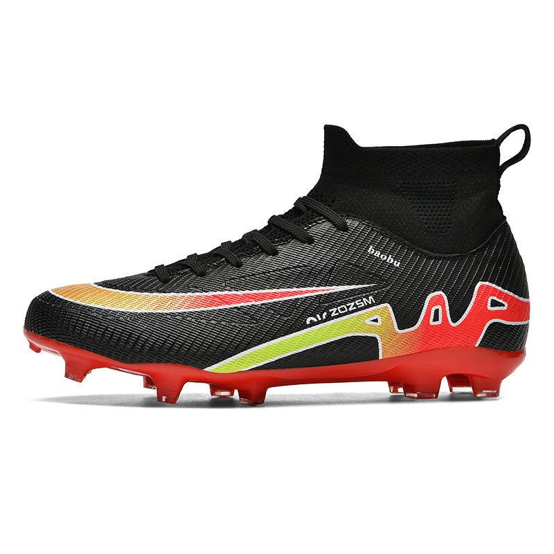 New Thorn Football Shoes Men's and Women's High-top Youth Students FG Long Nails Grass Broken Nails Football Shoes